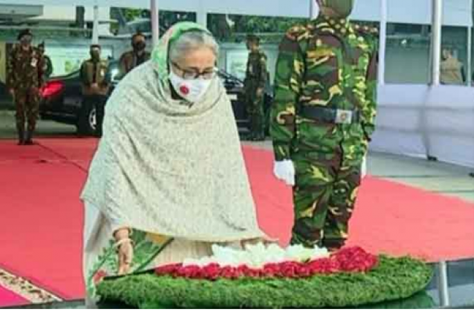 বঙ্গবন্ধুর প্রতি প্রধানমন্ত্রীর শ্রদ্ধা স্বদেশ প্রত্যাবর্তন দিবসে 